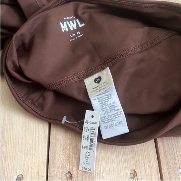 Madewell Flex Fare Leggings - Forage Brown Color - Athletic Pants - Picture 2 of 5